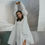 Thumbnail: Hotaru Long Sleeve Pleated Shirt Dress - White