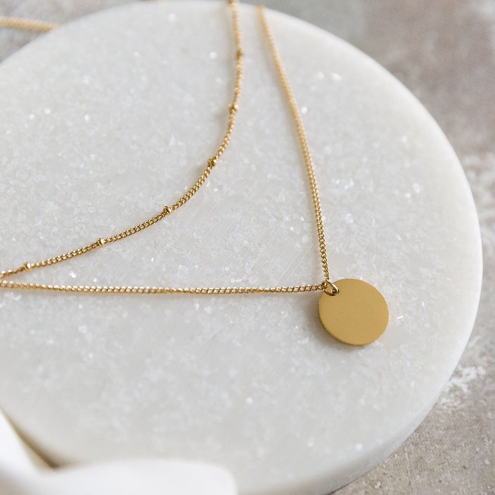 Thumbnail: Arvo Layered Disc Necklace - Gold by Arvo