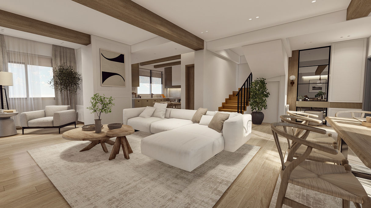 Cozy living & dining room design