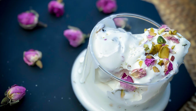 Creamy Rose Pista Ice cream