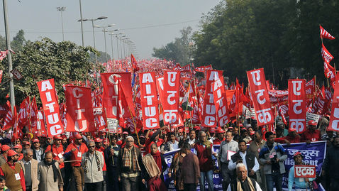 Union Strikers in India Demand Reform for Workers
