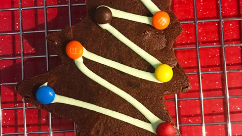 Christmas Tree Brownies Recipe