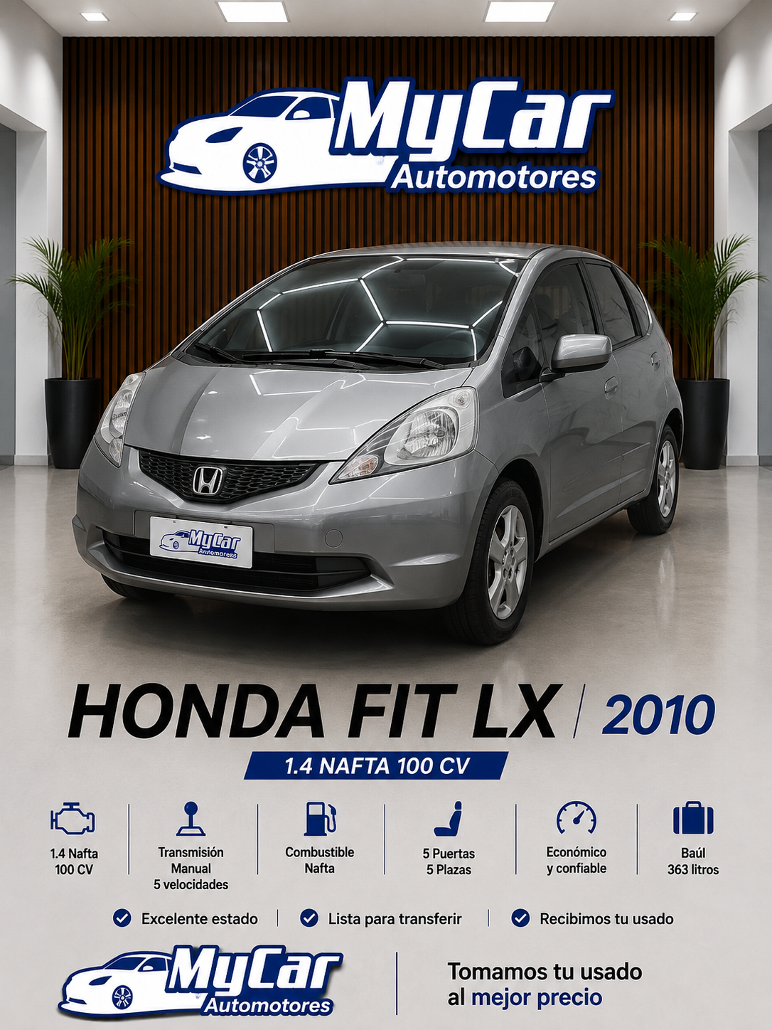 HONDA FIT LX 2010 (Valor en dolares)