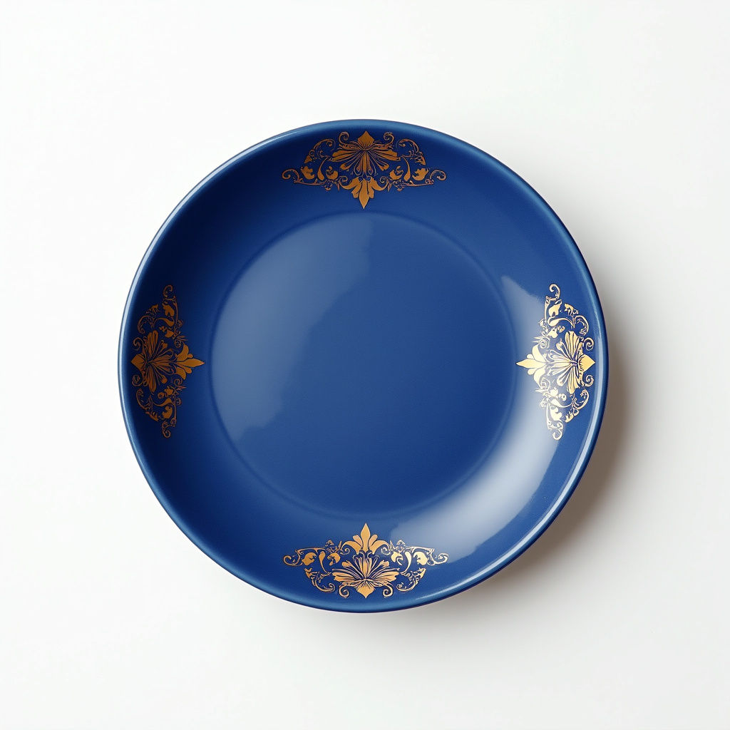 Porzellan Untertasse Blau