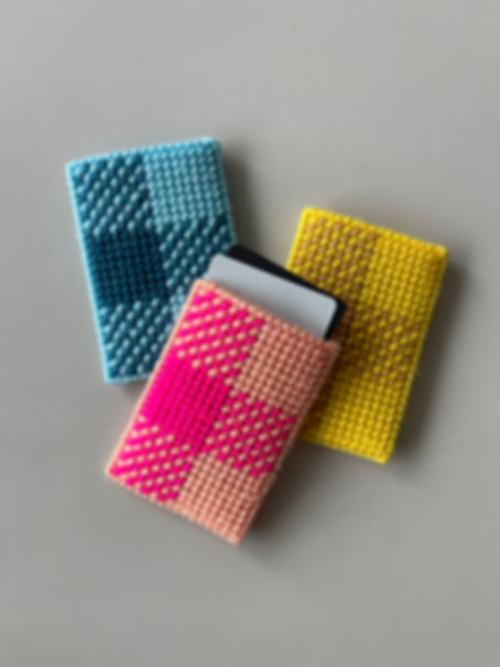 Embroidery Kit - Plaid Card Wallet
