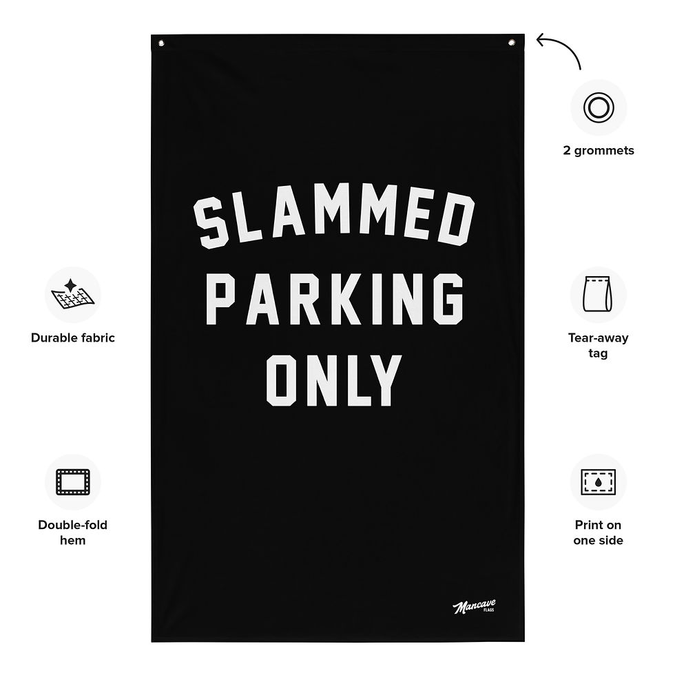 Thumbnail: Slammed Parking Only Flag - Vertical