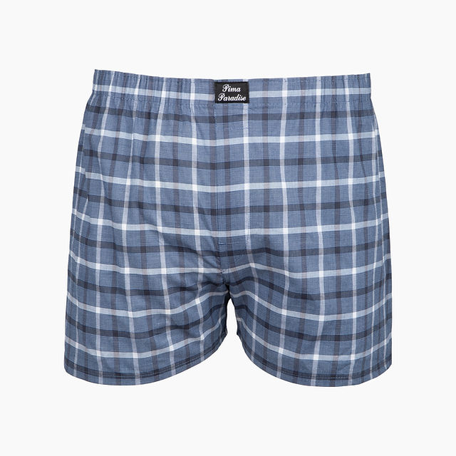 Men's Woven Boxer 1-Pack – Blue Check
