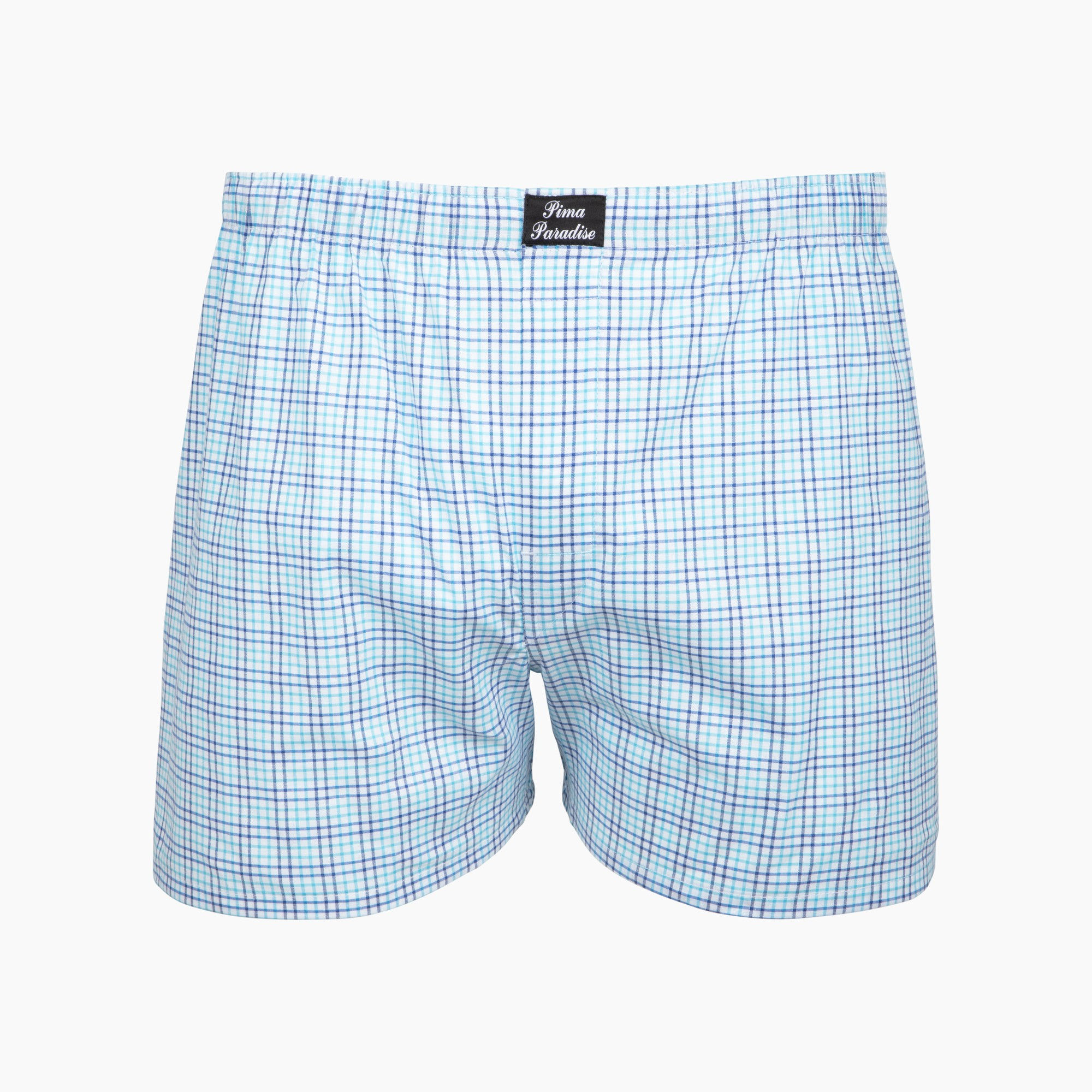 Men's Woven Boxer 1-Pack – Light Blue Check