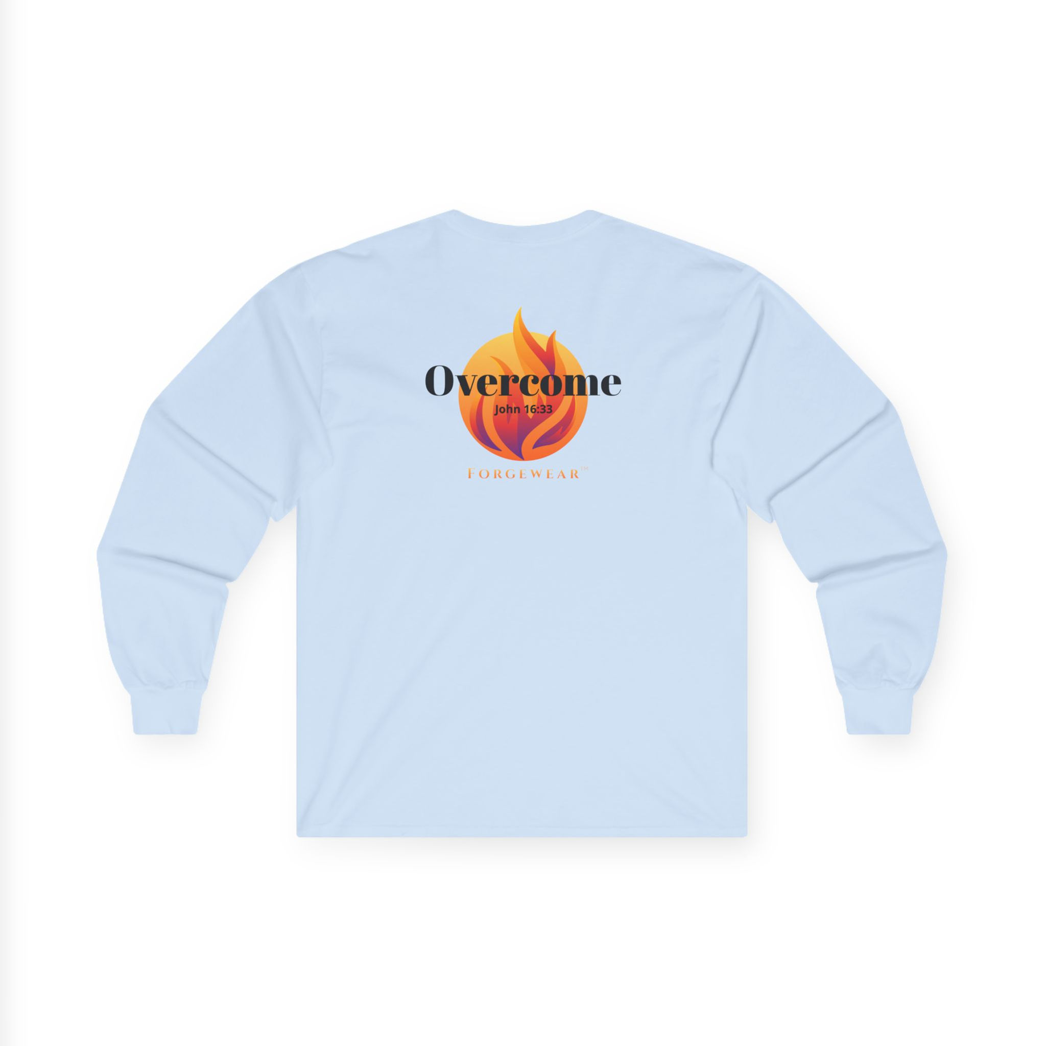Forgewear 'Overcome' (John 16:33) - Unisex Premium Long Sleeve Inspirational Tee