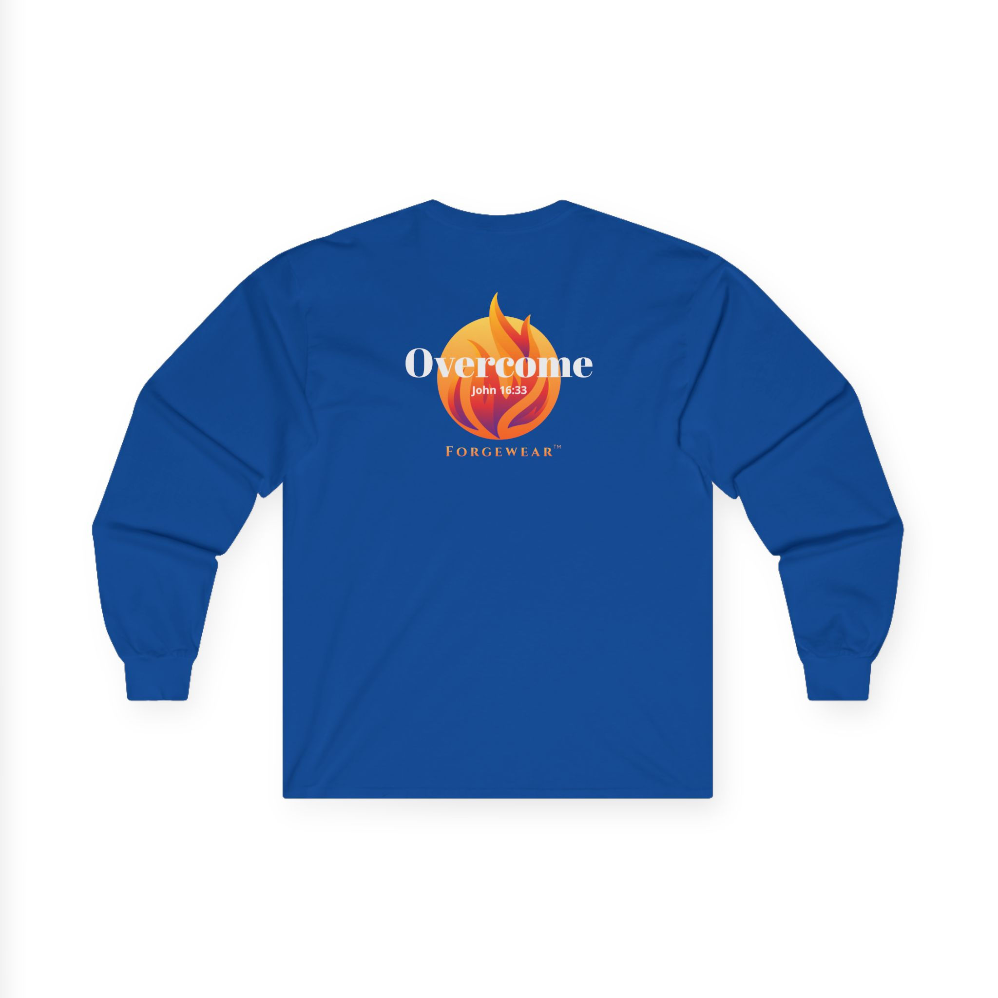 Forgewear 'Overcome' (John 16:33) - Unisex Premium Long Sleeve Inspirational Tee