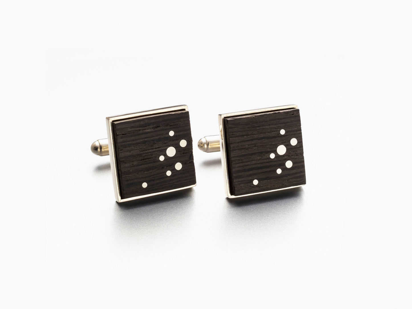 Sterling Silver and Ancient Oak wood cufflinks