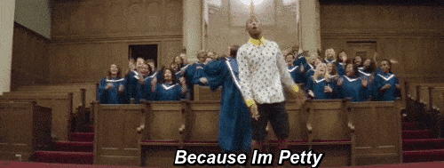 Pharell Williams "Because I'm Petty"
