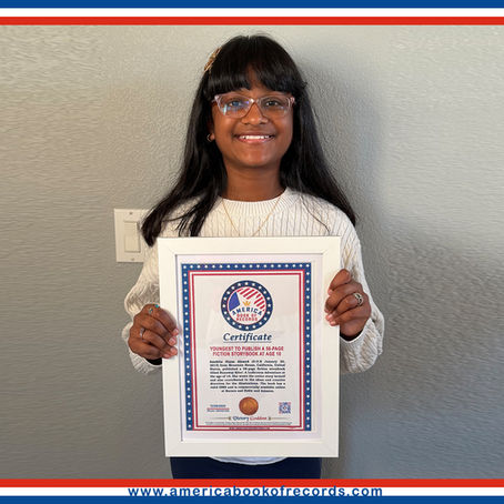 Youngest to Publish a 58-Page Fiction Storybook at Age 10