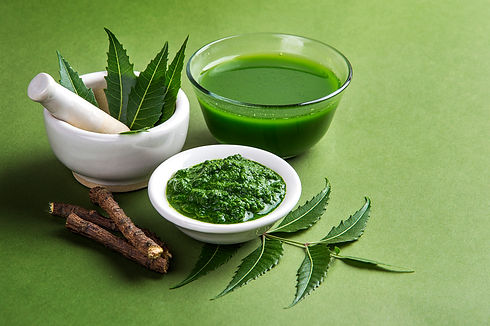 medicinal-neem-leaves-mortar-pestle-with