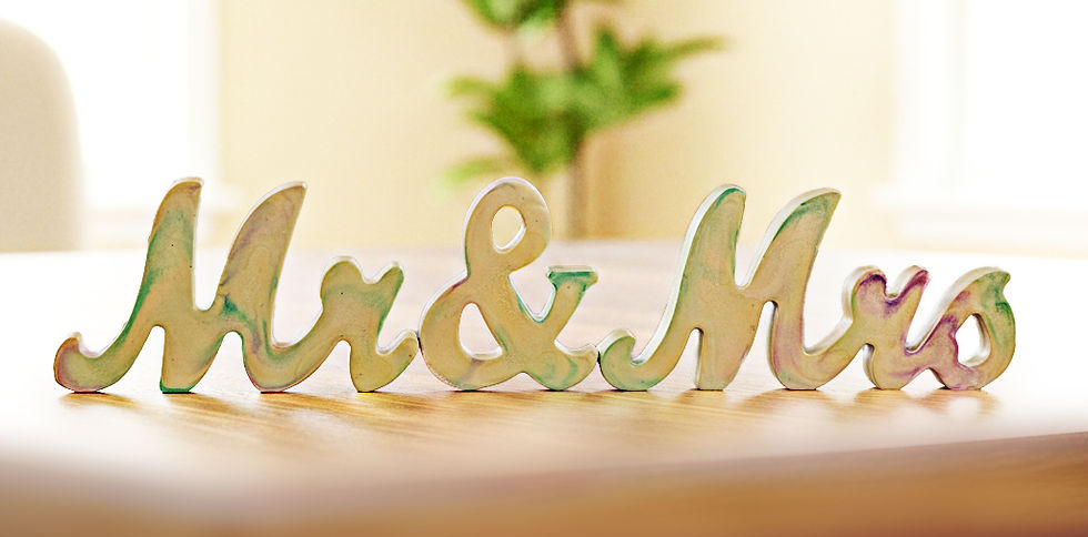 3D MR & MRS ORNAMENTAL DISPLAY SIGN