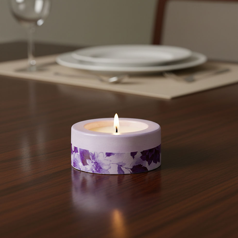 Thumbnail: CERAMIC LAVENDER TEA LIGHT HOLDER