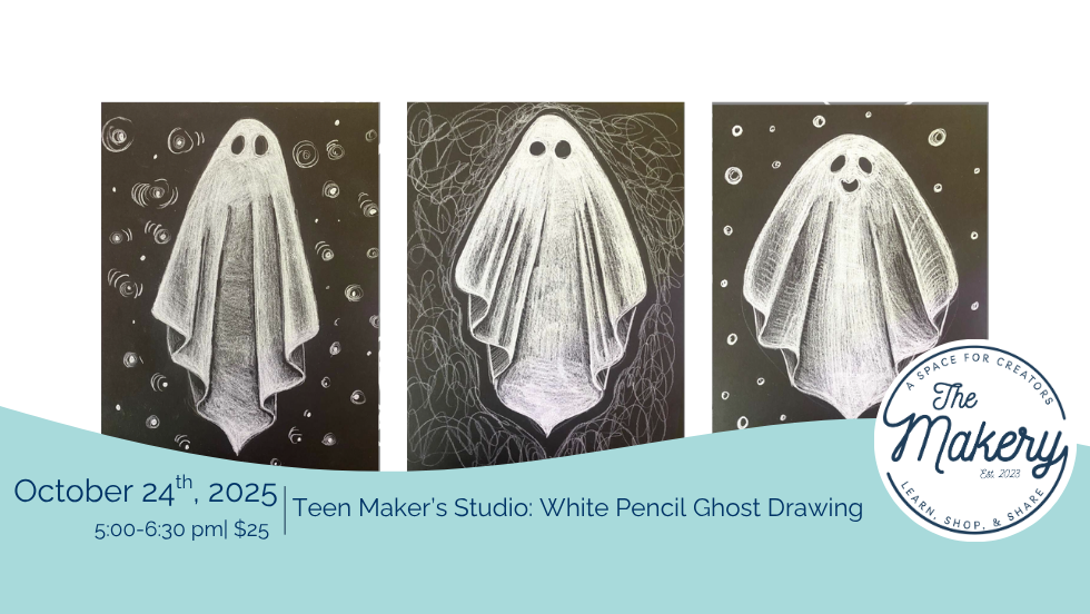 Teen Maker’s Studio: White Pencil Ghost Drawing 👻✏️