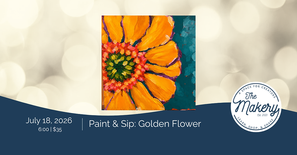 Paint and Sip: Golden Flower