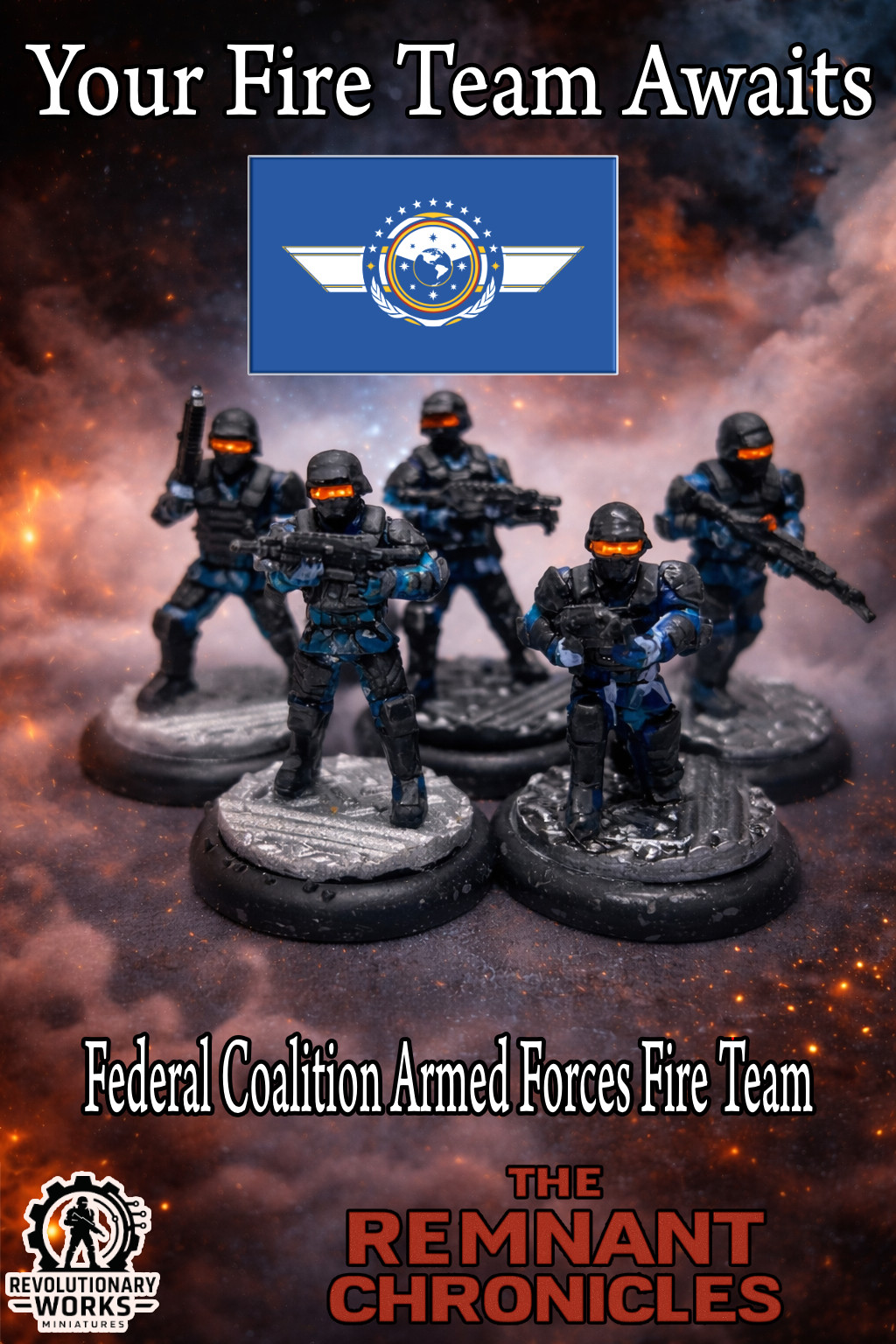Federal Coalition of Sol Fire Team (3D Printed)