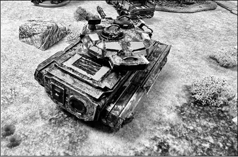 A Protectorate BL-72 "Kulan" on the Battlefield during a Protectorate attack against a Coalition position.