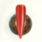 Thumbnail: reflective burnt red-orange nail and makeup chrome, high-shine effect