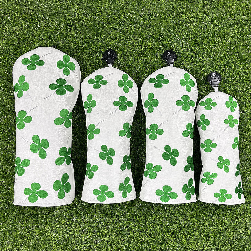 Thumbnail: Fresh and Simple Four-Leaf Clover Golf Club Head Covers