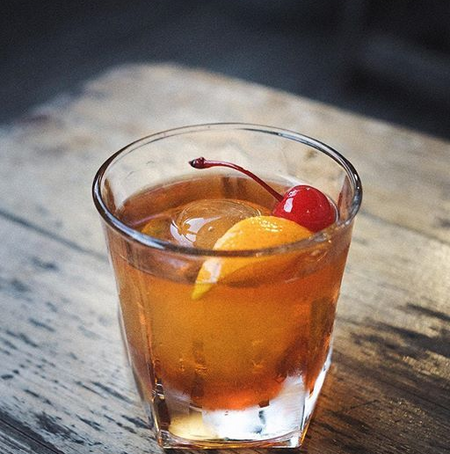OLD FASHIONED WITH MARASCHINO CHERRY