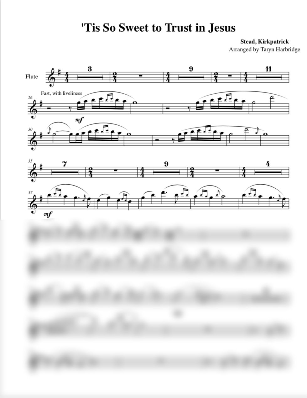 Thumbnail: 'Tis So Sweet To Trust In Jesus (Piano, Violin, Flute)