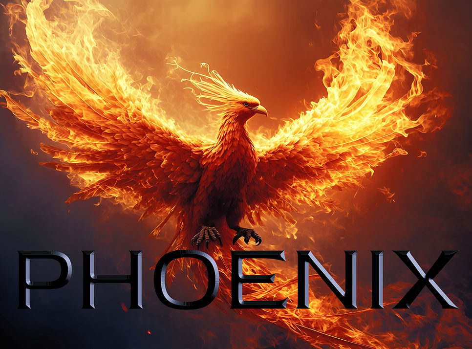 Phoenix film logo – British spy thriller from Cinema Vault Studio starring Craig McLachlan and Jesse Birdsall