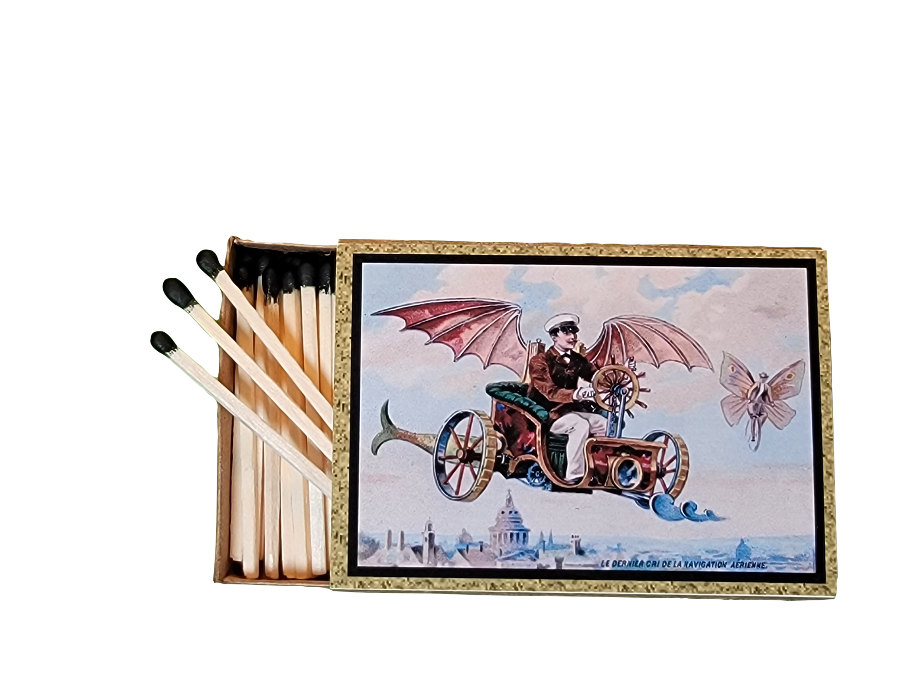 Decorative Matchbox, "Flying Machine"
