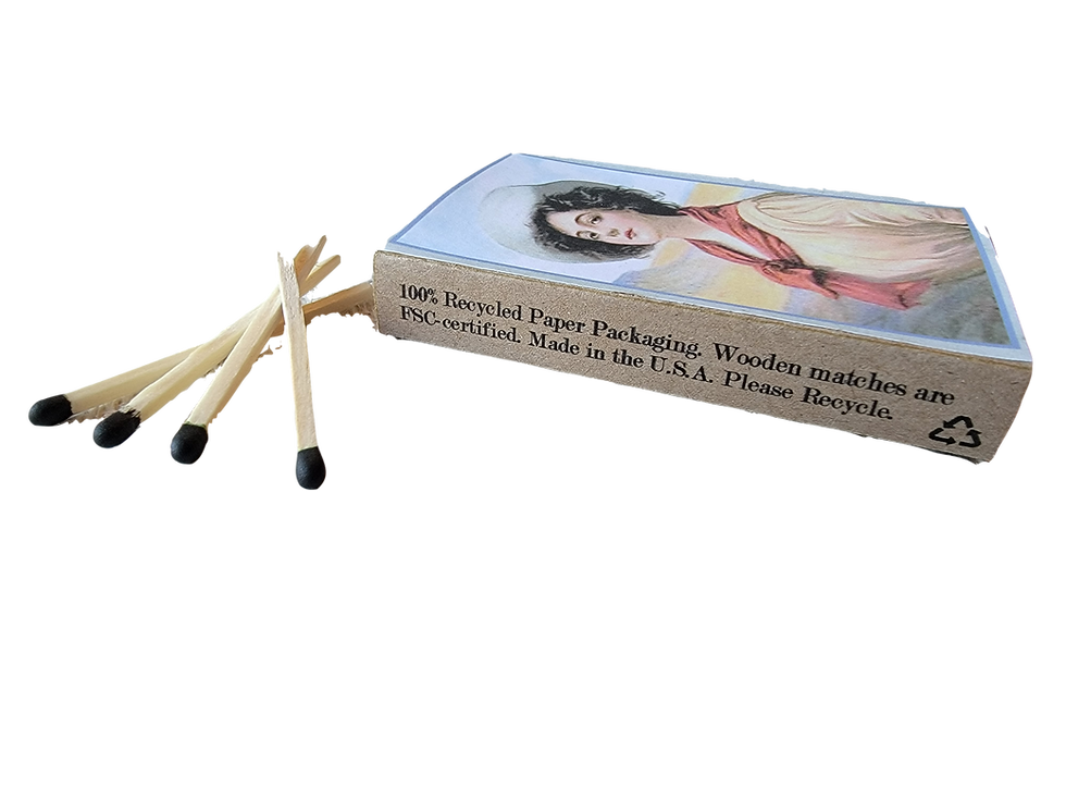 Thumbnail: Wooden Matches Recycled Box Side View