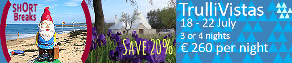 TrulliVistas Discount Special Offer July