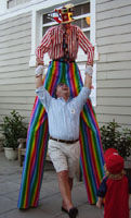 Stilt Walker With Adult