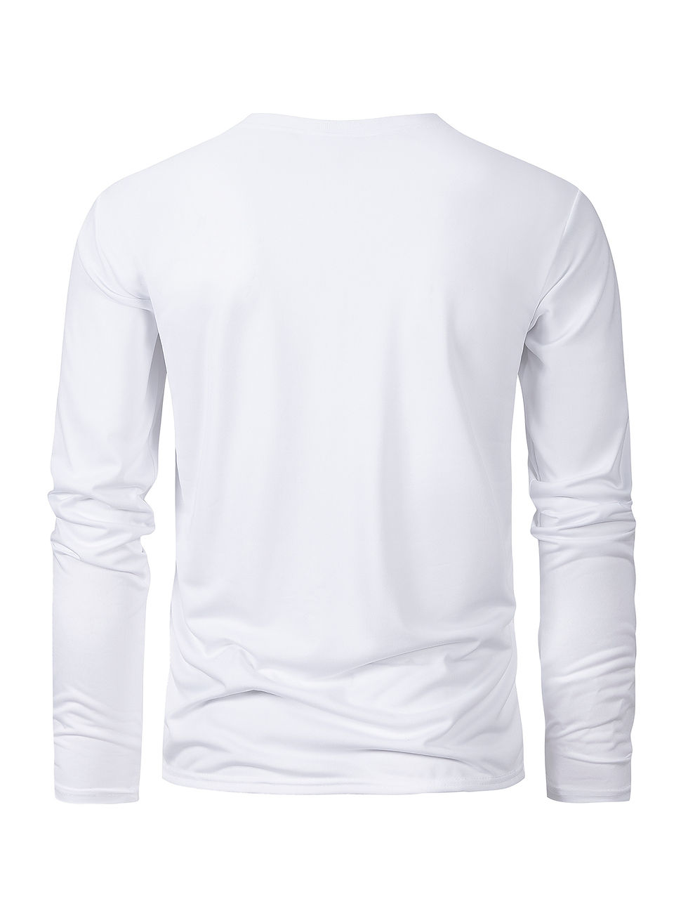 Thumbnail: Spring Autumn Men‘s T-shirts Long Sleeve Casual Tops Solid Color High Quality 