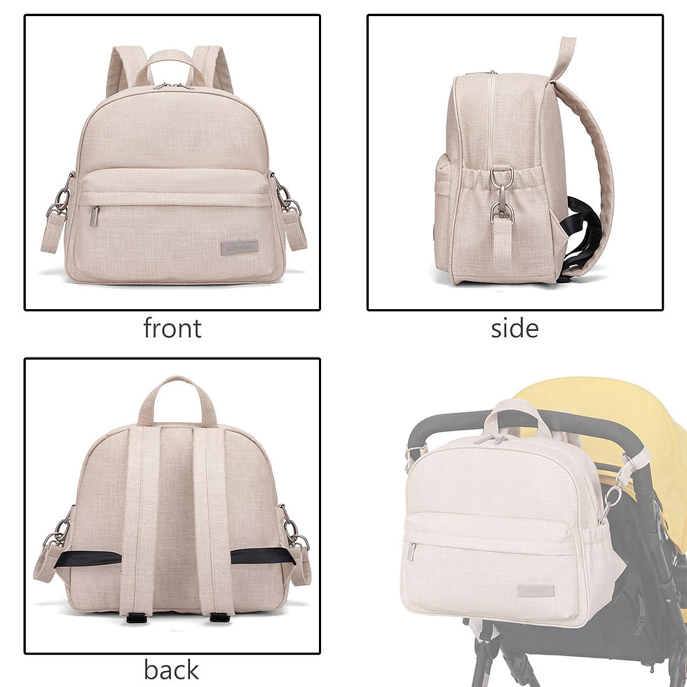 Thumbnail: Soboba Stylish Diaper Backpack for Women Solid Fashion Waterproof Large Capacity