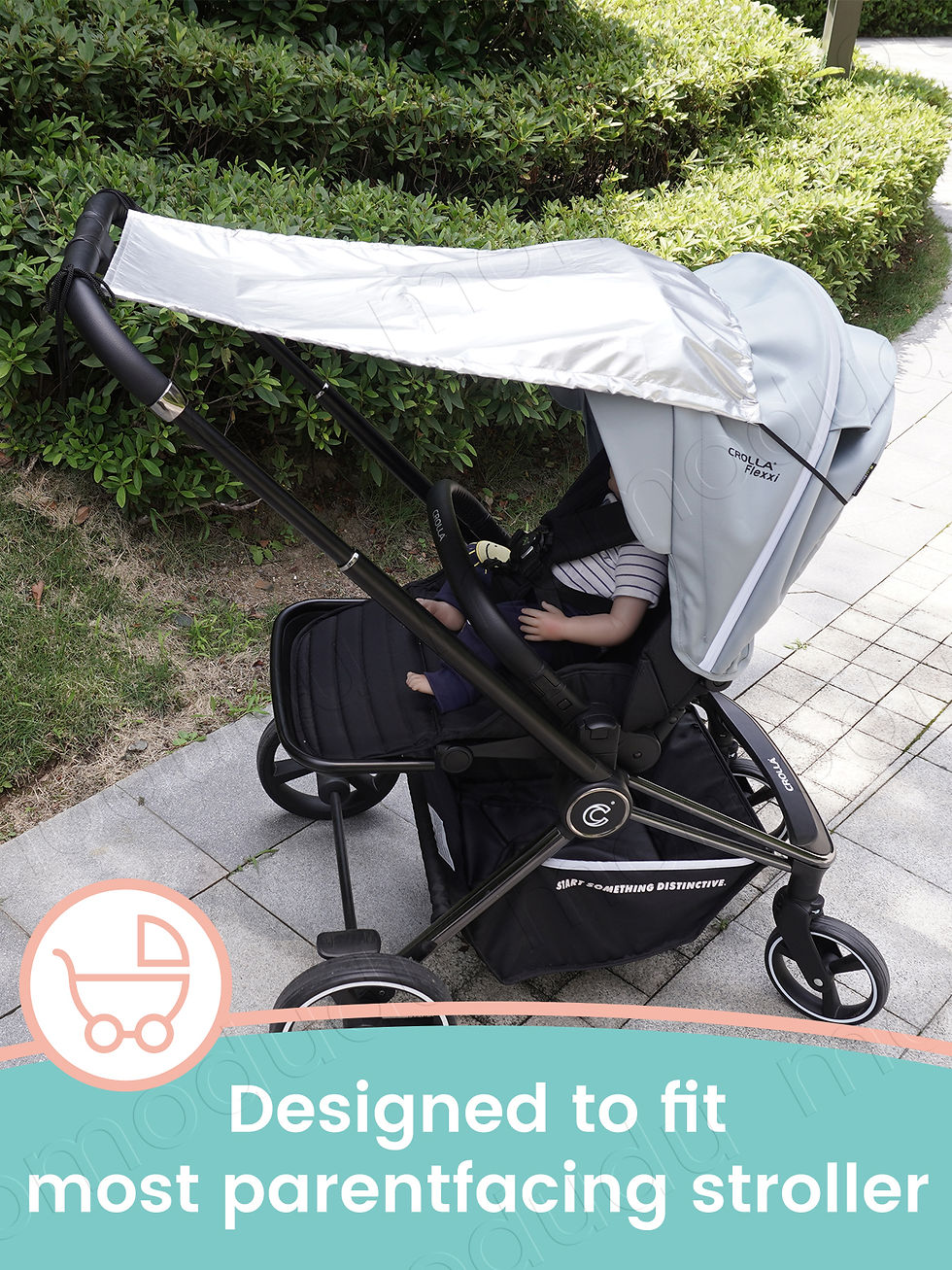 Thumbnail: Universal Dual-purpose Baby Stroller SunshadeUV Protection Mosquito Proof Wind W