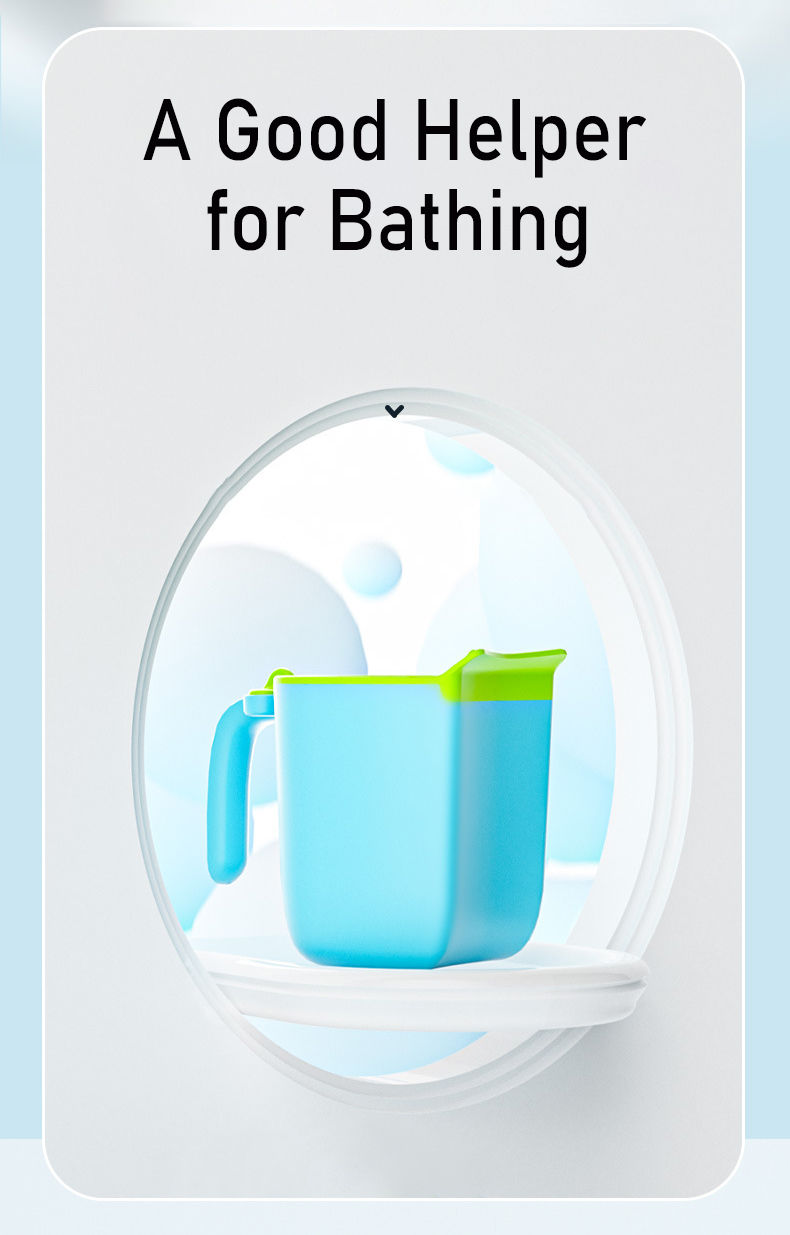 Thumbnail: Baby Bath Rinse Cup Newborn Baby Shower  Spoons Child Washing Hair Cup for Bathi