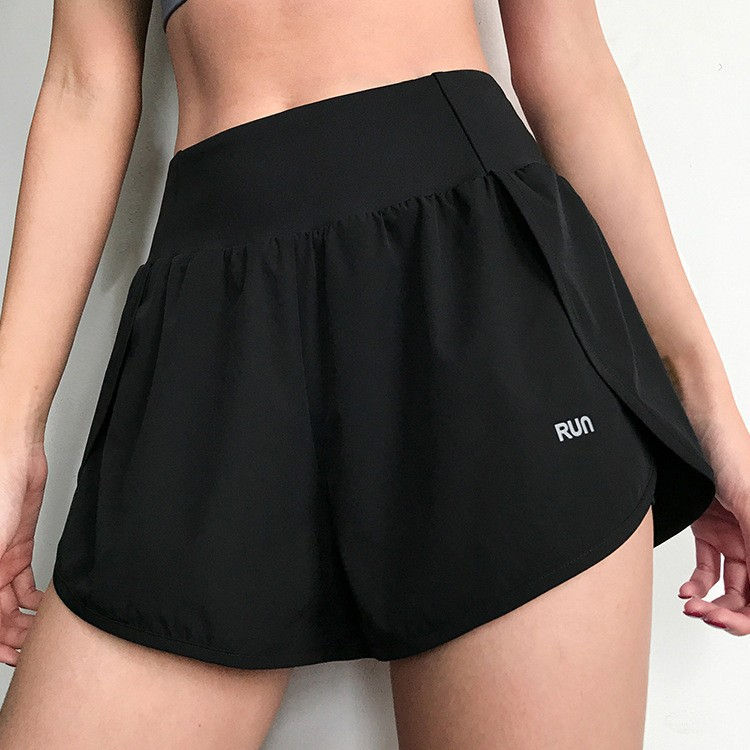 Thumbnail: Women's High-Waisted Loose Workout Shorts Quick-Dry Yoga Running Shorts with Bui