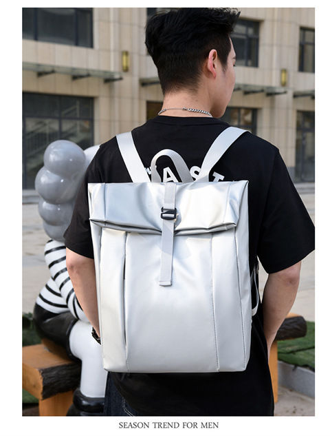 Thumbnail: Korean Fashion Backpack, Neutral Large-capacity Student Schoolbag, Men's and Wom