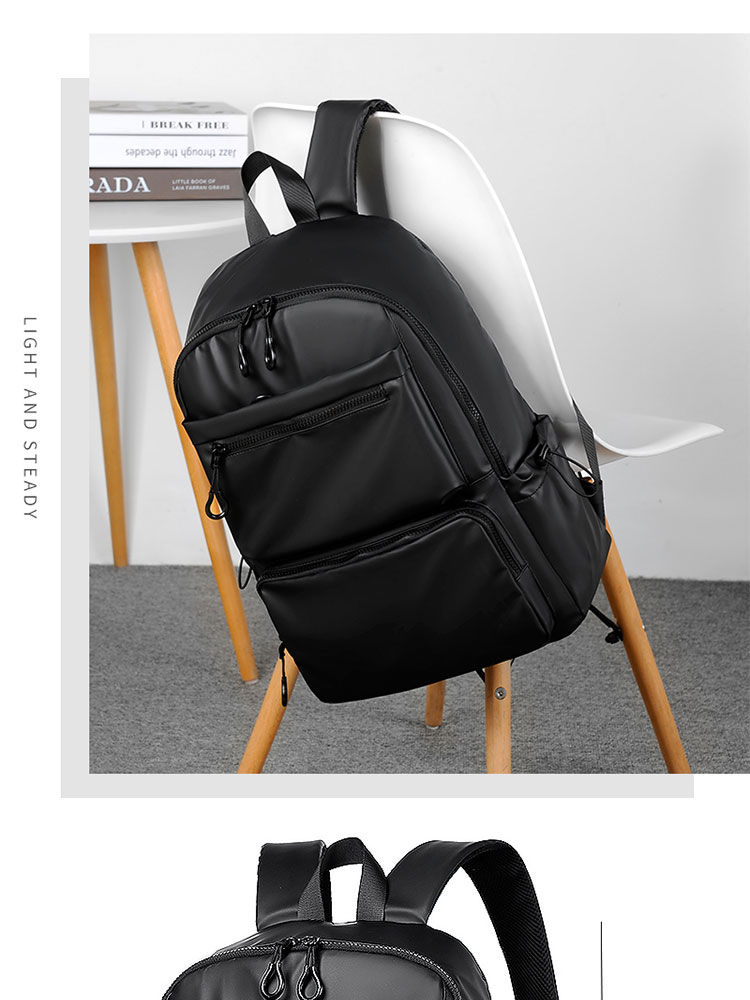 Thumbnail: A 14 Inch Computer Backpack Large Capacity Simple Durable Men's Backpack Lightwe