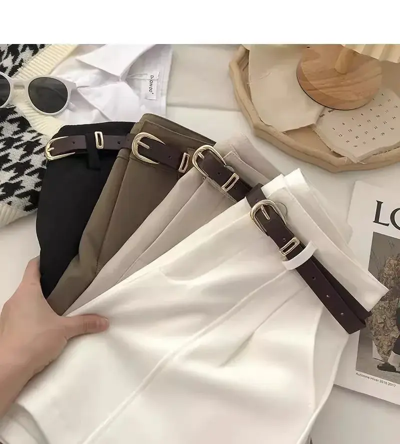 Thumbnail: High Waist White Shorts Women's Spring Summer New Style Suit Wide Leg Pants Loos
