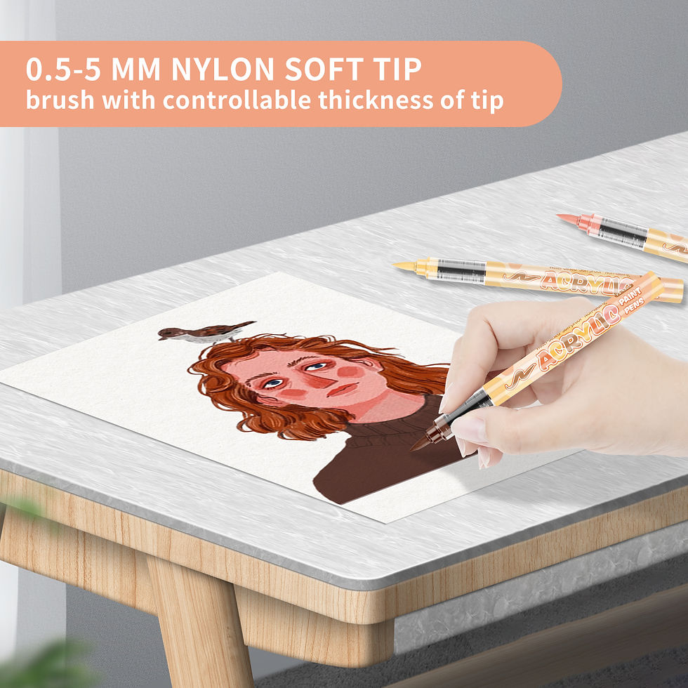 Thumbnail: 12-48 Colors Acrylic Skin Tone Markers, Acrylic Paint Markers, Quick-Drying, Col
