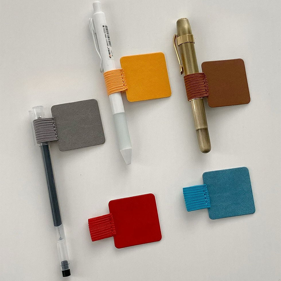 Thumbnail: 1/5Pack Elastic Pen Loop Holder for Notebooks Journals Planners - Assorted Color