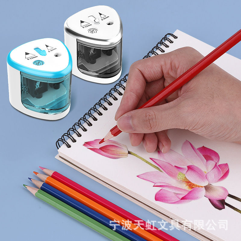Thumbnail: Manual Electric Auto Plastic Pencil Sharpener Candy Color Standard Pencil Cuttin