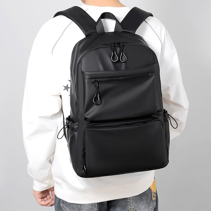 Thumbnail: A 14 Inch Computer Backpack Large Capacity Simple Durable Men's Backpack Lightwe
