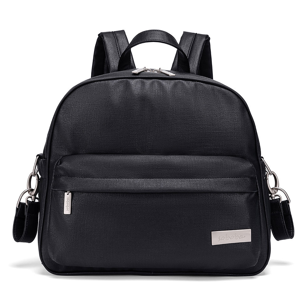 Thumbnail: Soboba Stylish Diaper Backpack for Women Solid Fashion Waterproof Large Capacity