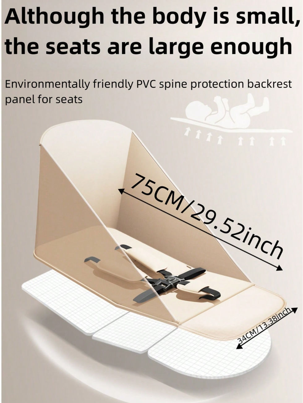Thumbnail: 1 Black Lightweight Baby Stroller Weighs Only 4.7kg Convenient for Airplanes, Tr