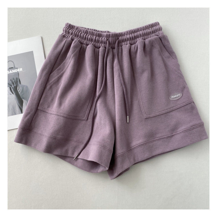 Thumbnail: Women's Korean version of loose wide-leg drawstring A-line pants with a slim wai