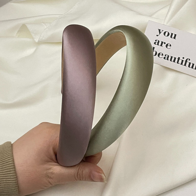 Thumbnail: 1/2pcs Hairband for Girls Fashion Satin Silk Hair Bands for Women Hair Accessori
