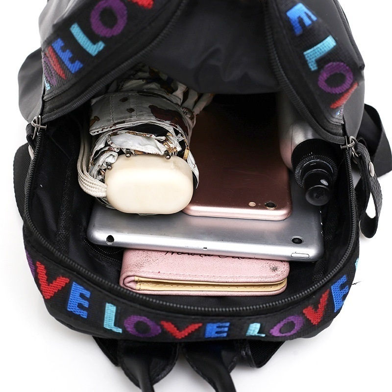 Thumbnail: Women Backpacks Fashion LOVE Casual Shoulder Bag Back Pack School Backpack